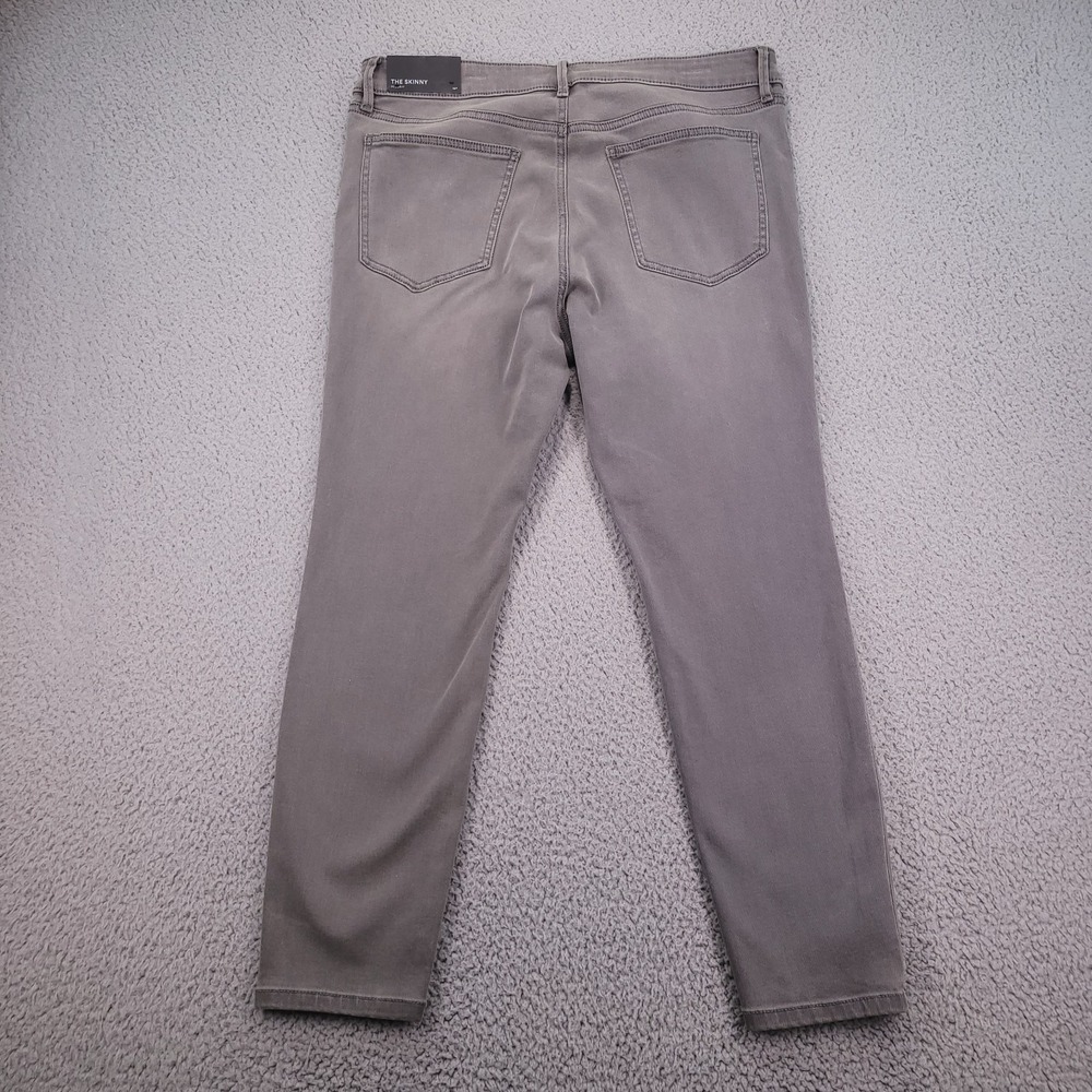 ANN TAYLOR Jeans Size 14P The Skinny Curvy Fit Gray Stretch Denim NEW